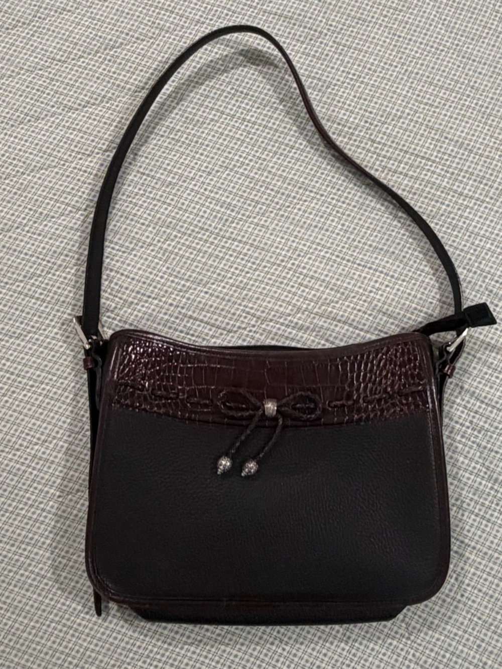 Brighton Women's Shoulder Bag in Dark Brown and Burgundy